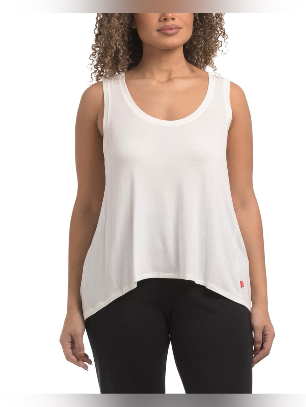 Off White Scoop Neck Tank Top